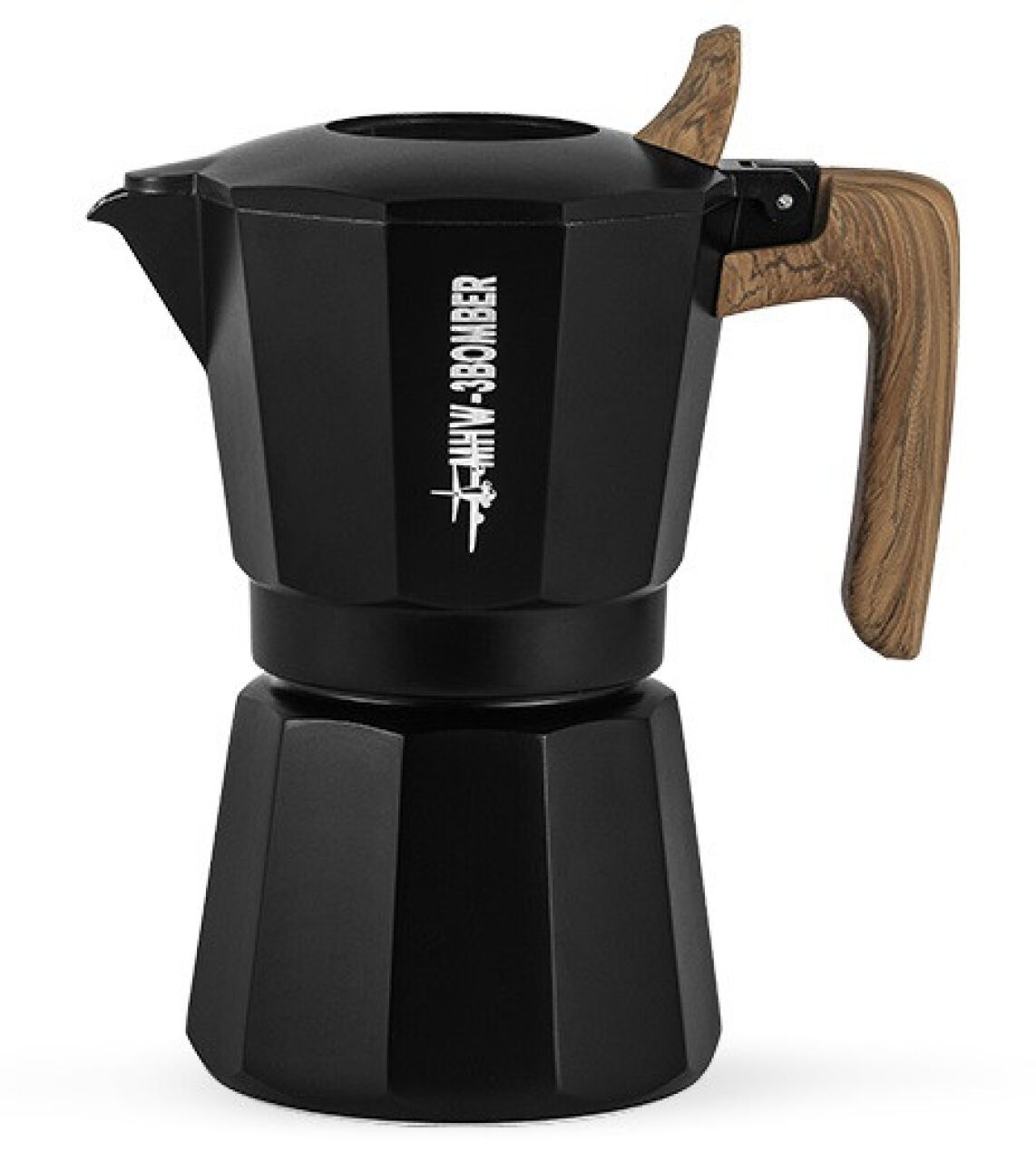 Кавоварка гейзерна 180 мл. MHW-3Bomber Double Valve Moka Pot Чорна MHW-3BOMBER - купити в Україні