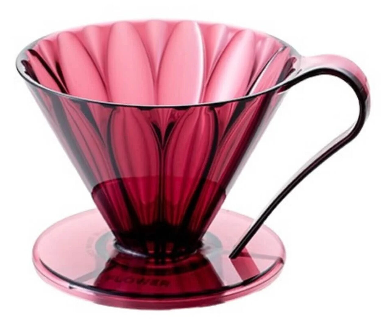 Пуровер Cafec Flower Dripper Tritan Wine Red Cup4