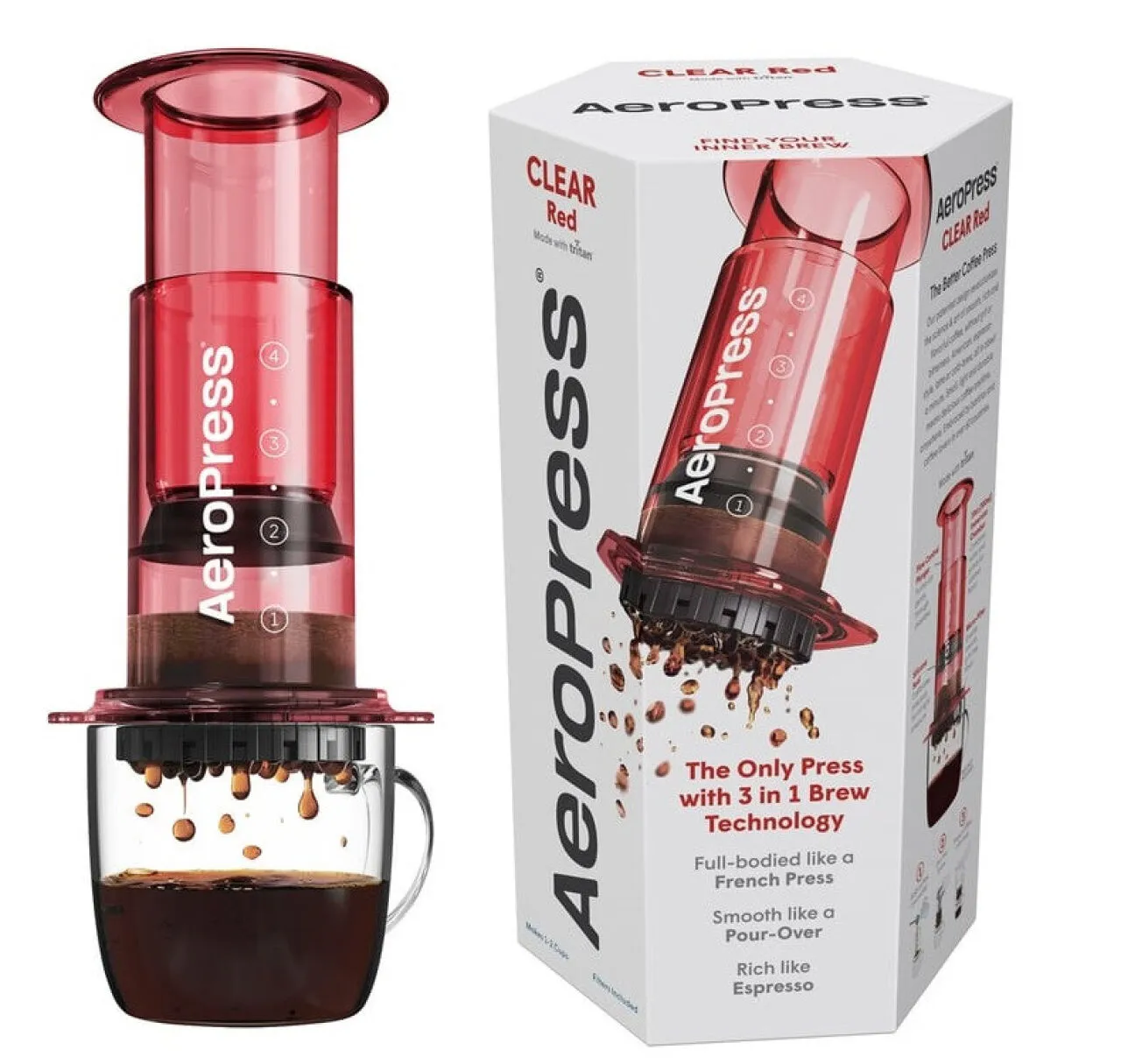 Аеропрес AeroPress Clear Red