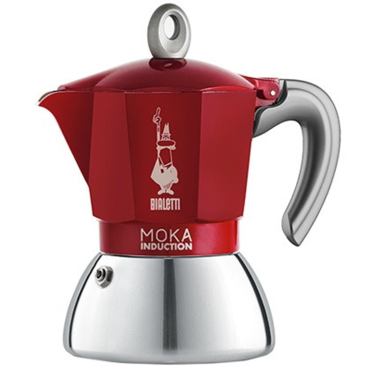 Гейзерна кавоварка Bialetti 150 мл Moka Induction Red 4 чашки
