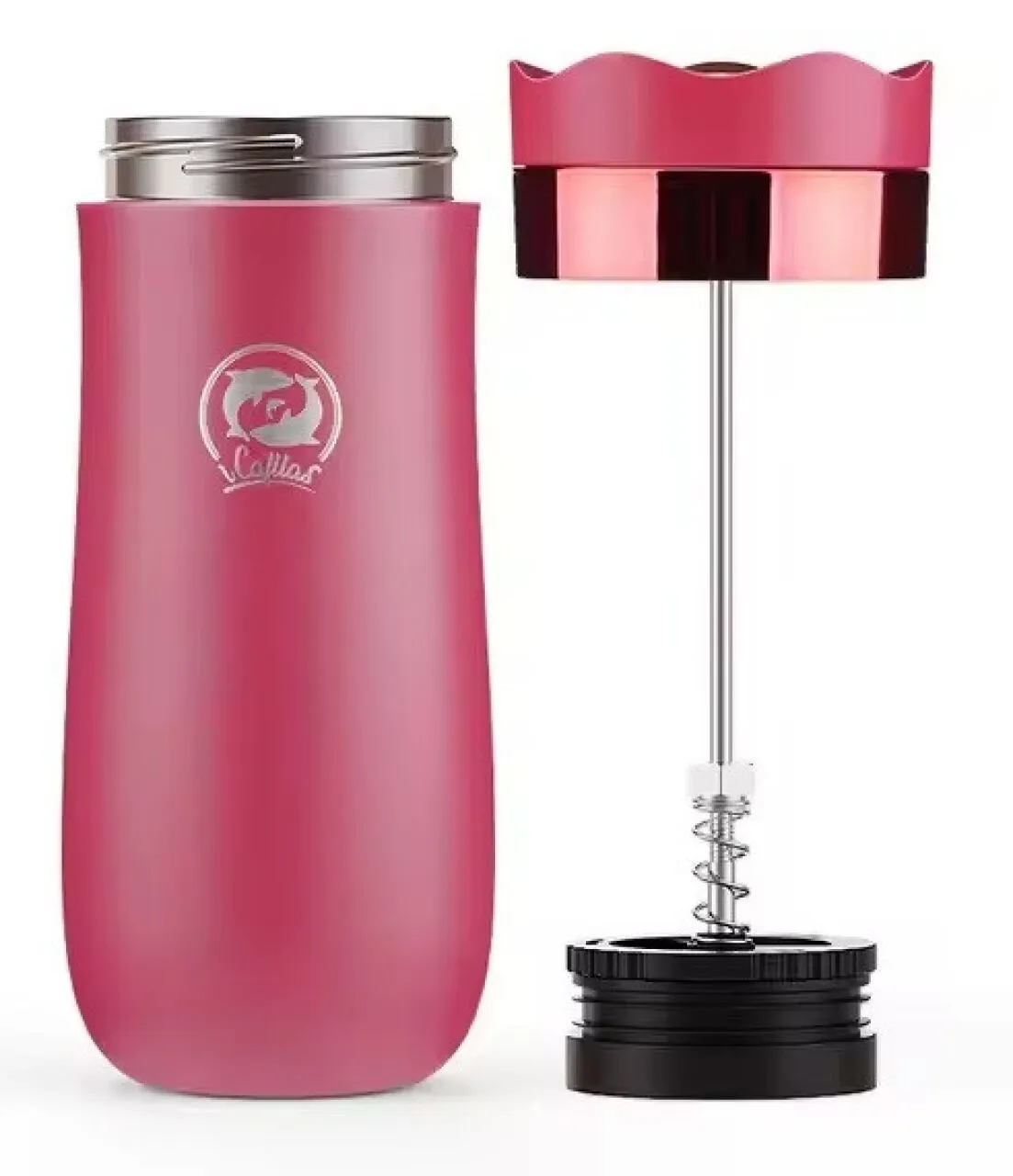 Френч прес термочашка 320 мл. French Coffee Press iCafilas Red