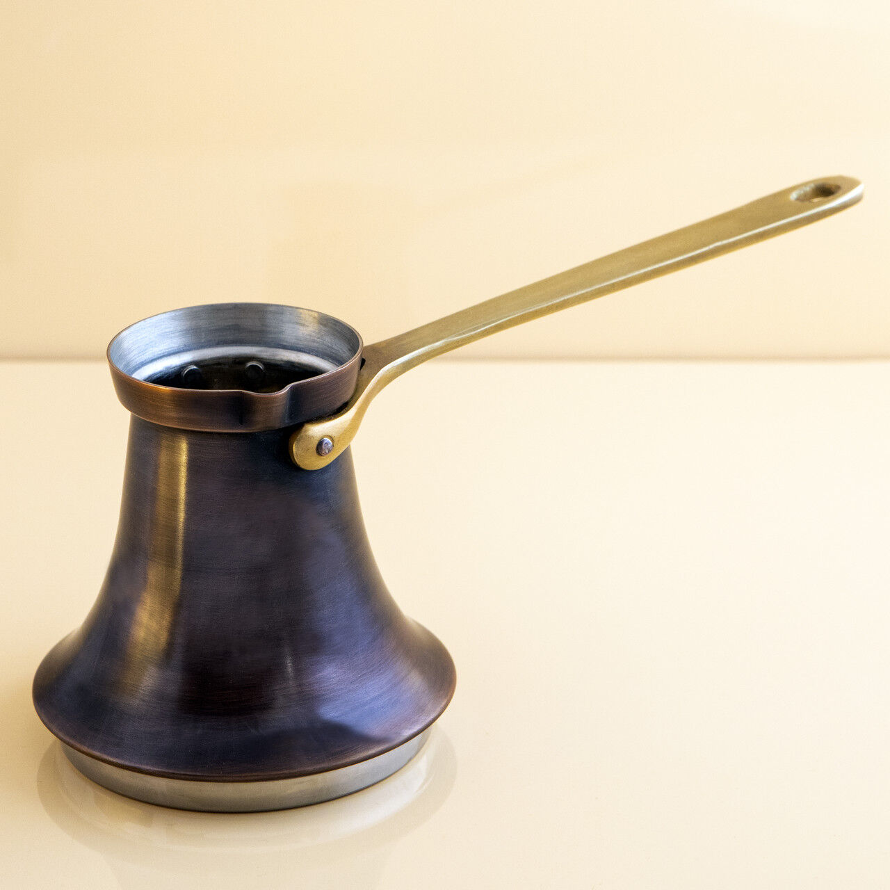 Мідна турка Роксолана 290 мл. ZH Патина для індукційної плити