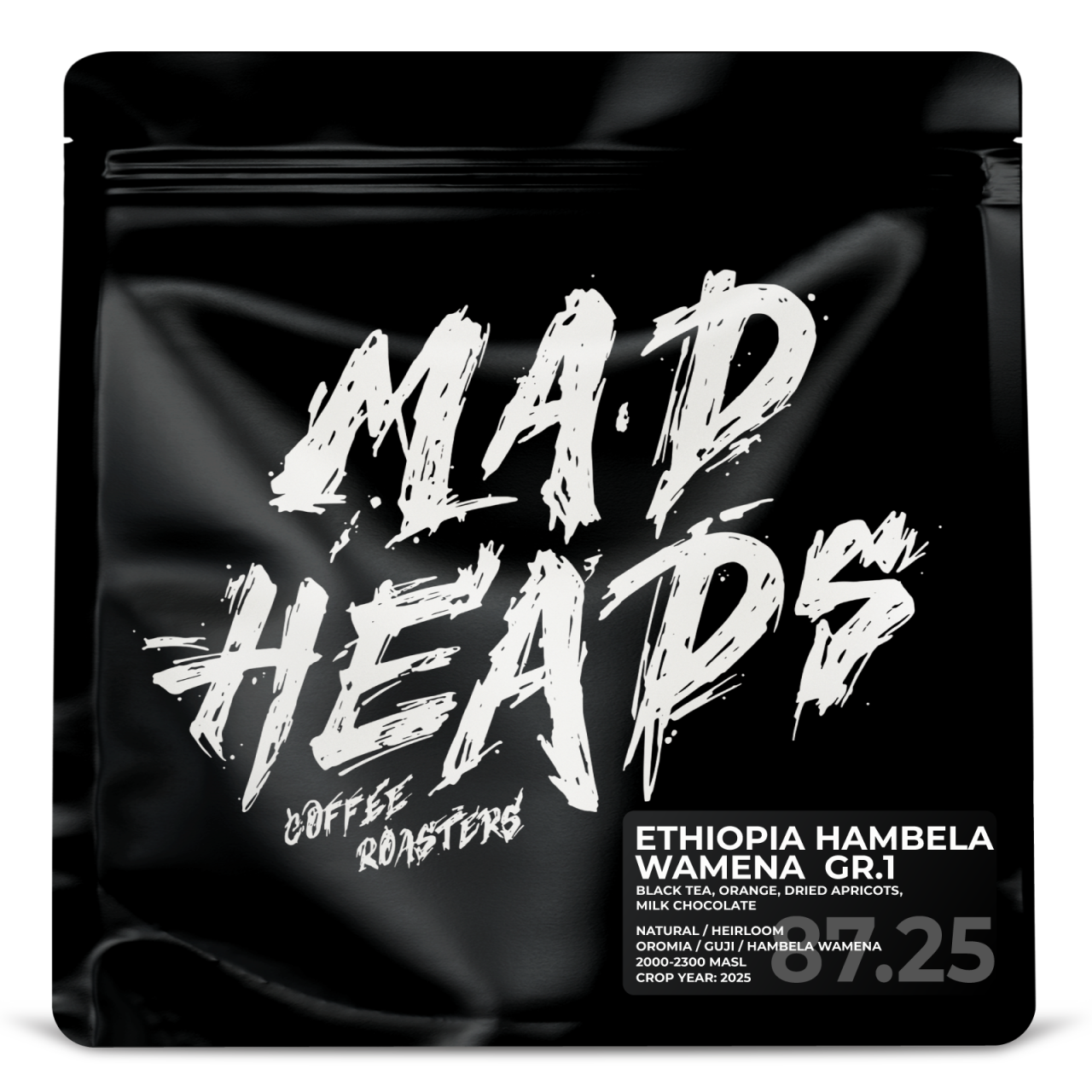 Кава Ефіопія Hambela Wamena  Gr.1, Мad Heads, 250 г