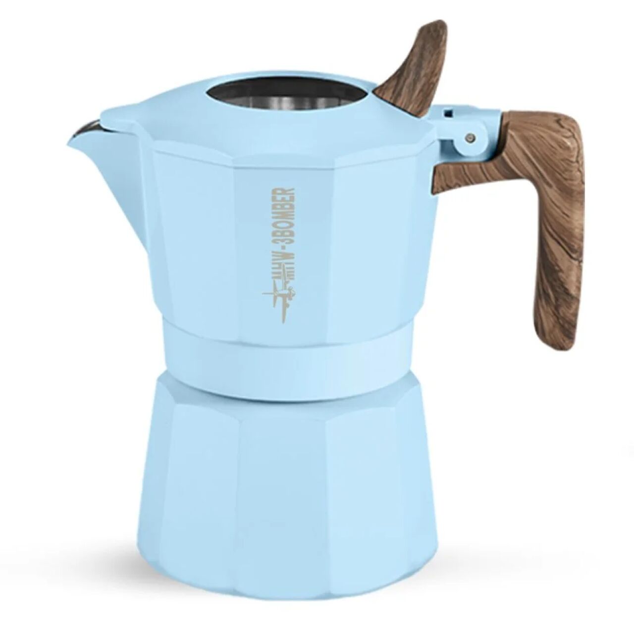 Кавоварка гейзерна 100 мл. MHW-3Bomber Double Valve Moka Pot Blue MHW-3BOMBER - купити в Україні