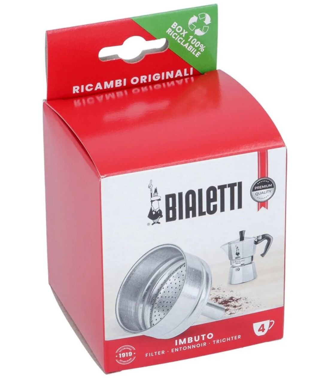 Фільтр воронка для Bialetti на 4 чашки, Imbuto для гейзерної кавоварки