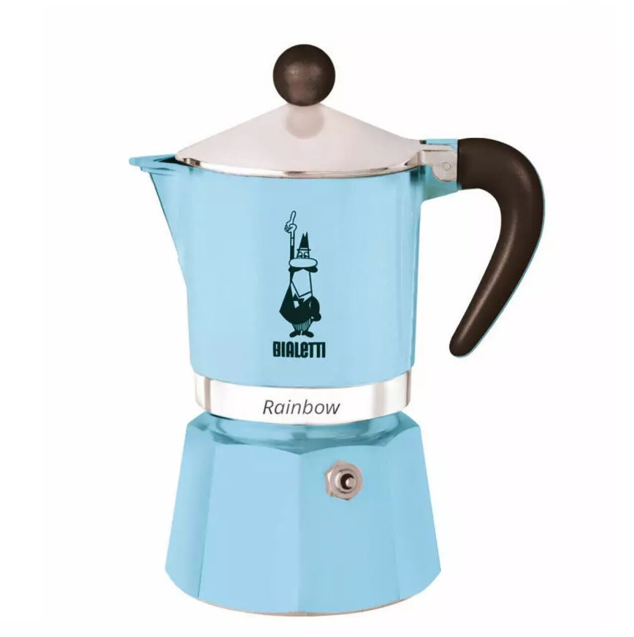 Гейзерна кавоварка Bialetti Rainbow Light Blue 130 мл. 3 чашки