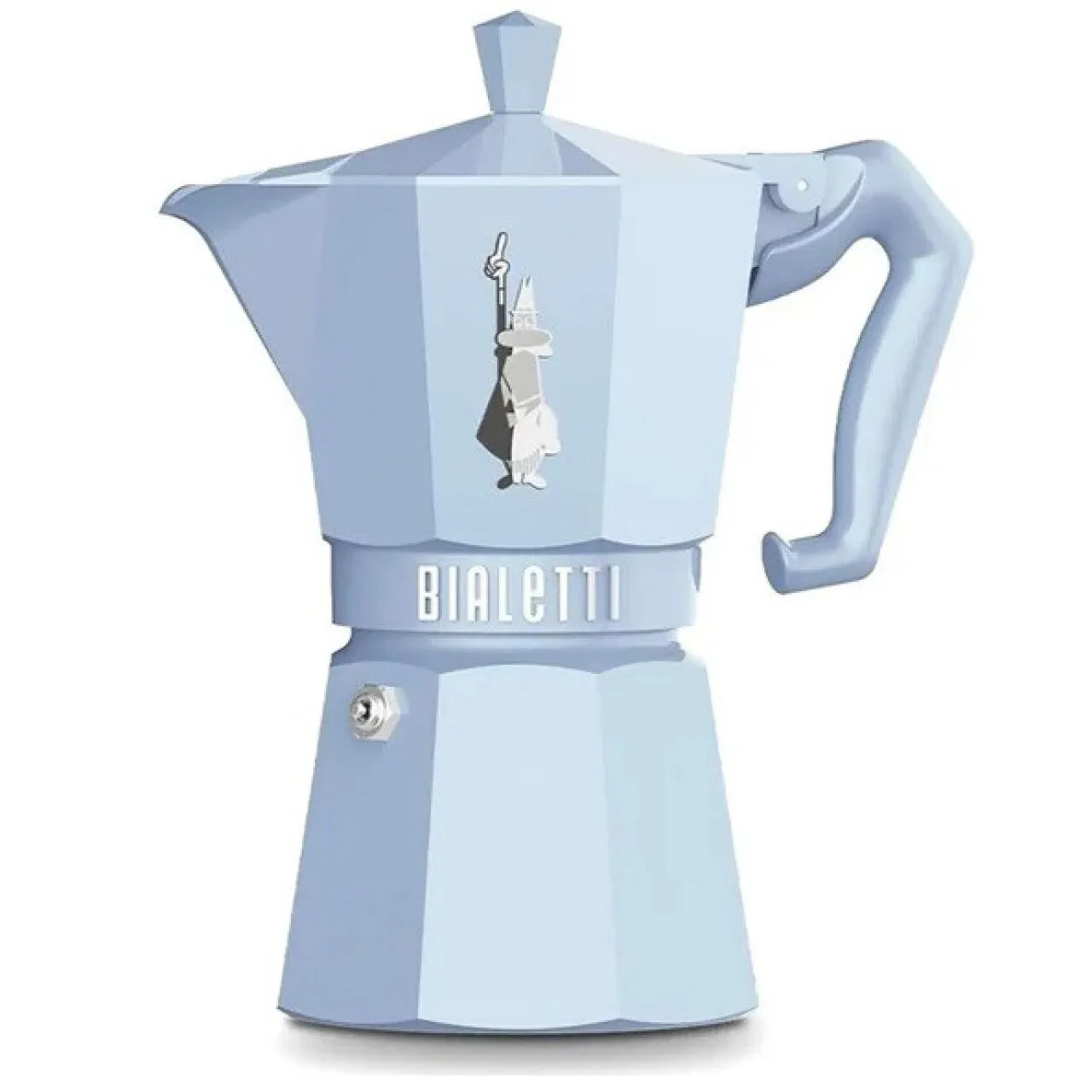 Гейзерна кавоварка Bialetti Moka Exclusive 270 мл. 6 чашок Blue
