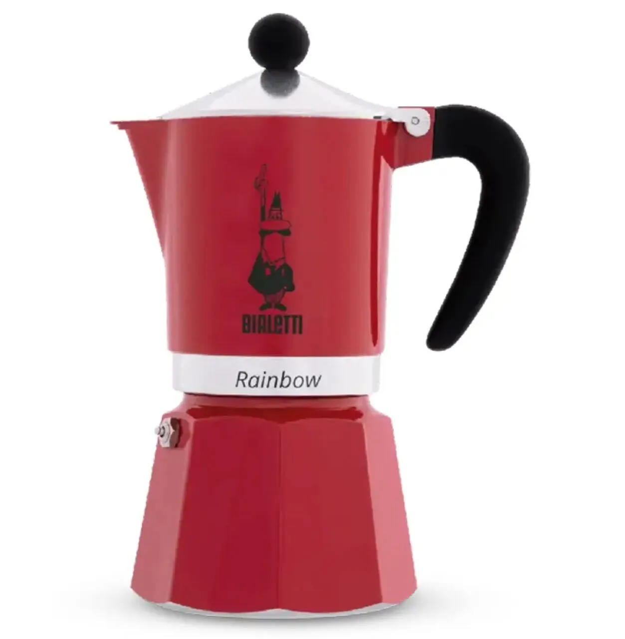Гейзерна кавоварка Bialetti Rainbow Red 270 мл. 6 чашок