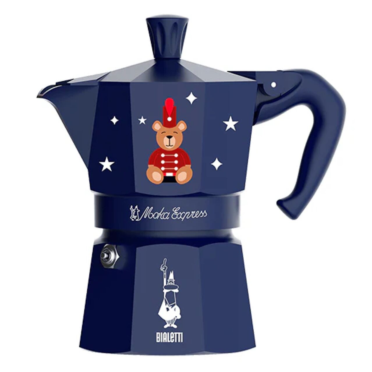 Гейзерна кавоварка Bialetti Magico Ricordo Moka Express Teddy Bear Blue 3 чашки