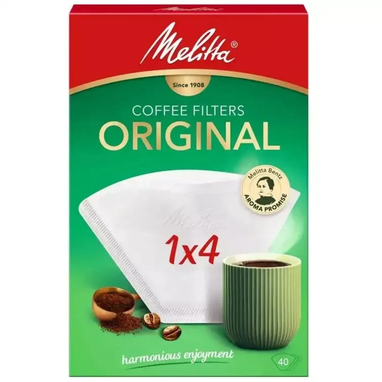 Фільтри Melitta Original 1x4 білі 40шт.