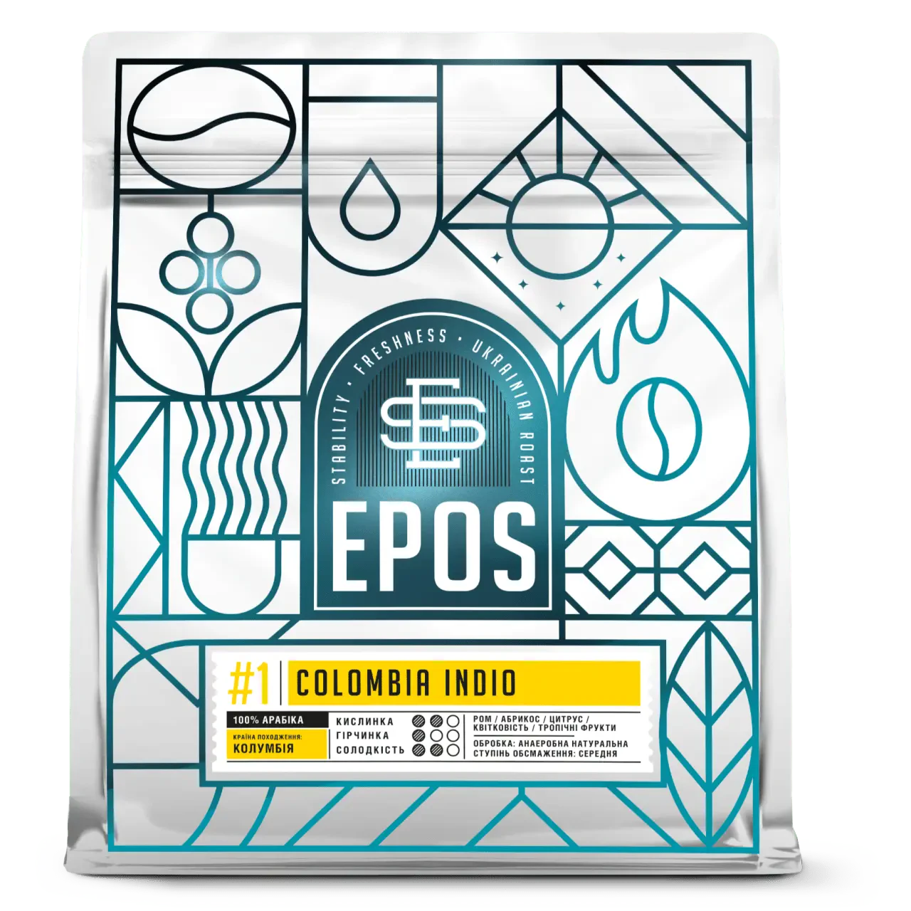 Кава Колумбія COLOMBIA INDIO (FILTER), EPOS, 1 кг
