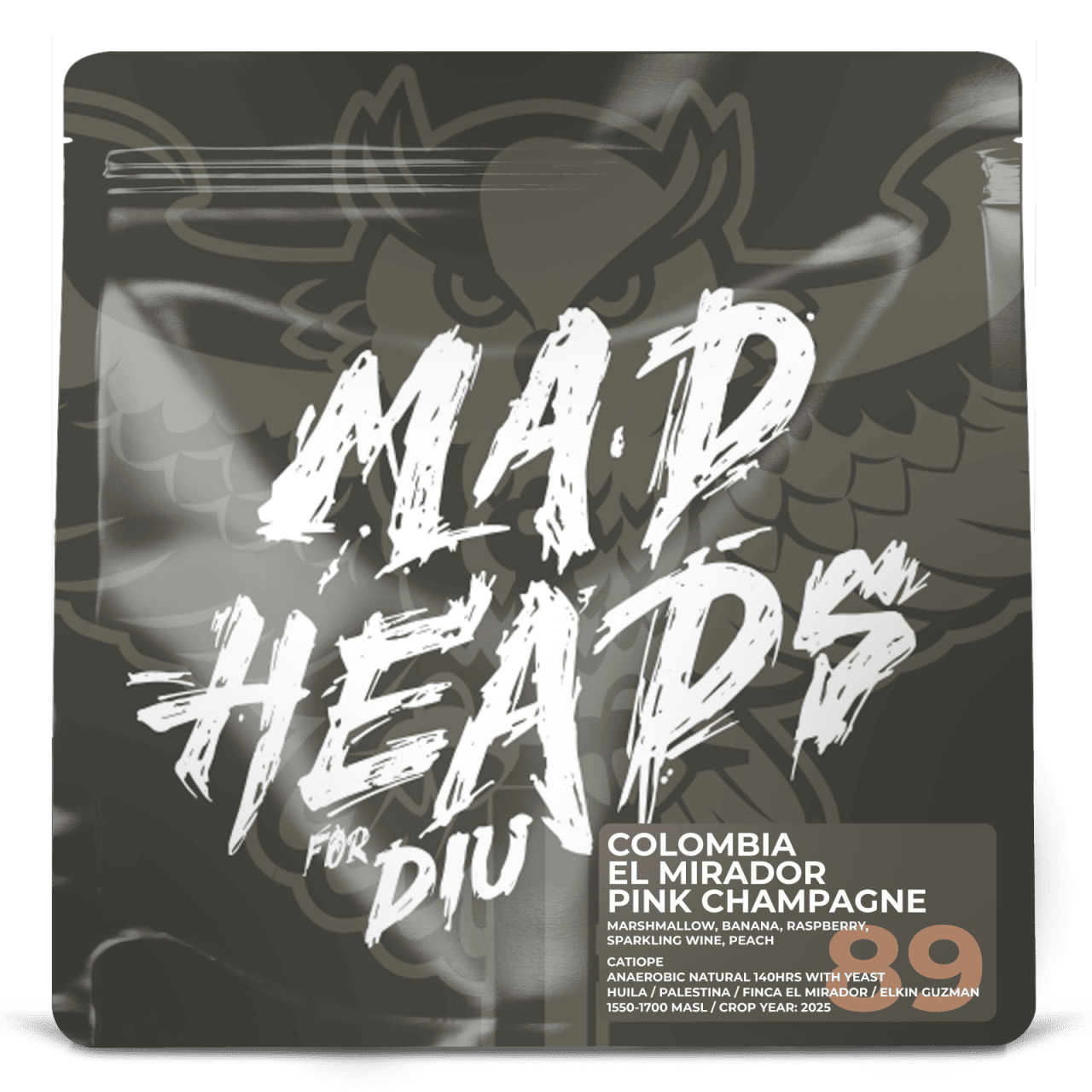 Кава Колумбія El Mirador Pink Champagne *GUR COLLAB, Мad Heads, 250 г