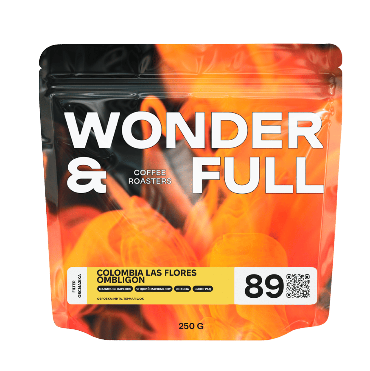Кава Колумбія Лас-флорес омблігон, WONDER&FULL, 250 г