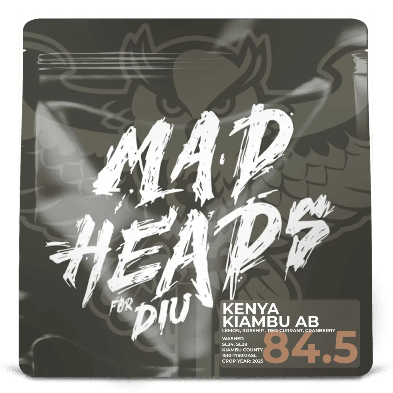 Кава Кенія Kiambu AB *GUR COLLAB, Мad Heads, 250 г