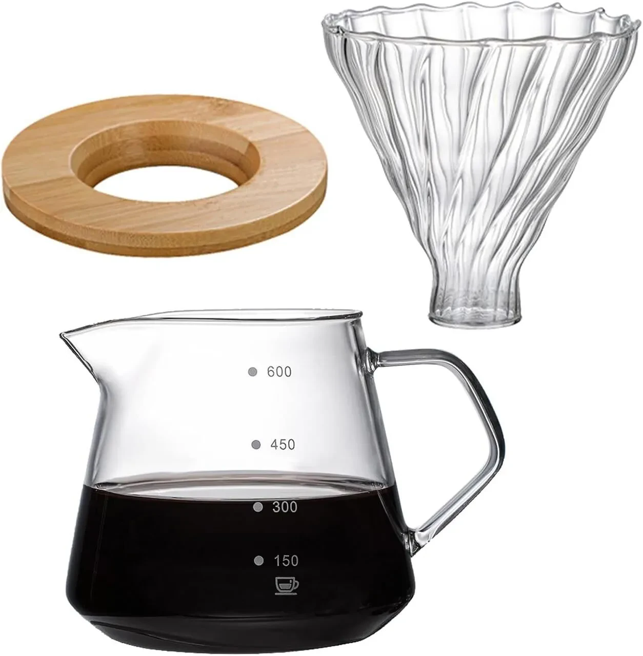 Набір для кави V60 Flow Brew Set 600 мл.